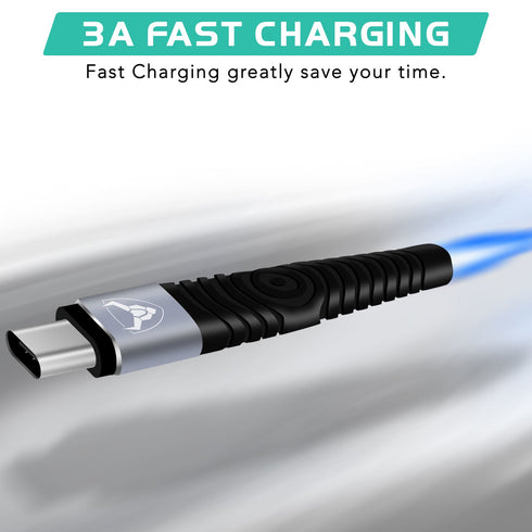 Nylon Braided USB Type C Cable for Fast Charging and Data Transfer - TradeNRG UK